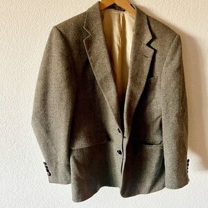 Oliver Hunt Men’s Brown Tweed Jacket, Size Medium